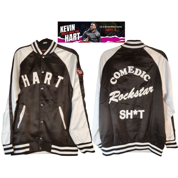Kevin Hart Reality Check Tour VIP Satin Varsity Jacket UNISEX Size Large - Picture 1 of 10